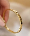 Shoecide 316l Çelik Roma Rakamlı Gold Renk Bilezik Kelepçe