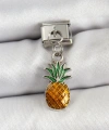 Shoecide 316l Çelik Sallantılı Ananas Model Gümüş Renk Nomination Charm
