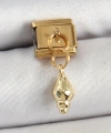 Shoecide 316l Çelik Sallantılı Deniz Kabuğu Model Gold Renk Nomination Charm
