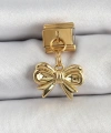 Shoecide 316l Çelik Sallantılı Fiyonk Model Gold Renk Nomination Charm