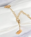 Shoecide 316l Çelik Sedefli Turuncu Gold Renk Yonca Kadın Bileklik