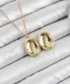 Shoecide 316l Çelik Zincir Açılabilir Sanatsal Vintage Çiçek Model Gold Renk Kadın Kolye
