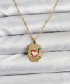 Shoecide 316l Çelik Zincir Gold Renk Kalp Figürlü Kadın Kolye
