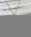 Shoecide 316l Çelik Zincir Gold Renk Kiraz Model Zirkon Taşlı Kadın Kolye