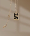 Shoecide 316l Çelik Zincir Gold Renk Sonsuzluk Detay Zirkon Taşlı Tarot Kolye