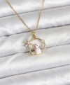 Shoecide 316l Çelik Zincir Gold Zirkon Taşlı Yılbaşı Temalı Kadın Kolye