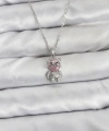 Shoecide 316l Çelik Zincir Gümüş Renk Teddy Bear Model Zirkon Taşlı Kadın Kolye