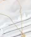 Shoecide 316l Çelik Zirkon Taşlı Yıldız Ve Kalp Model Gold Renk Kadın Kolye