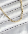 Shoecide 60 Cm Gold Renk Pirinç Yassı Zincir Model Kadın Kolye