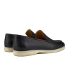 Shoecide Allegro Siyah Hakiki Deri Beyaz Taban  Erkek Loafer Ayakkabı