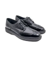 Shoecide Armoni Siyah Açma Hakiki Deri Siyah Rugan Deri Günlük Klasik Erkek Ayakkabı