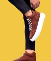Shoecide Bağcıklı Yüksek Taban Taba Cilt Erkek Spor Bot