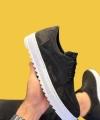 Shoecide Bağcıklı Kalın Yüksek Taban Siyah Süet Erkek Günlük Ayakkabı T12 (beyaz Taban)