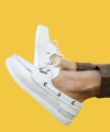 Shoecide Bağcıklı Mevsimlik Keten Beyaz Erkek Loafer Ayakkabı 008