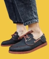 Shoecide Bağcıklı Mevsimlik Keten Siyah Erkek Klasik Ayakkabı 008 Siyah (taba Taban)