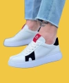 Shoecide Bağcıklı Rahat Taban Sw040 Beyaz Siyah Erkek Casual Ayakkabı