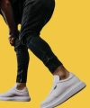 Shoecide Bağcıklı Rahat Yüksek Taban Delikli Desen Beyaz Erkek Günlük Ayakkabı 042