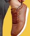 Shoecide Bağcıklı Rahat Yüksek Taban Taba Erkek Günlük Ayakkabı 002