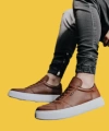 Shoecide Bağcıklı Rahat Yüksek Taban Taba Erkek Günlük Ayakkabı 666