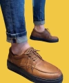 Shoecide Bağcıklı Rahat Yüksek Taban Taba Erkek Günlük Ayakkabı T12 (siyah Taban)