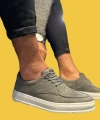 Shoecide Bağcıklı Yüksek Taban Gri Süet Erkek Günlük Ayakkabı T12