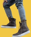 Shoecide Bağcıklı Yüksek Taban Kahverengi Erkek Spor Bot 022