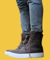 Shoecide Bağcıklı Yüksek Taban Kahverengi Erkek Spor Bot 022
