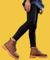 Shoecide Bağcıklı Yüksek Taban Taba Erkek Loafer Bot Ayakkabı B-020