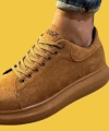 Shoecide Bağcıklı Yüksek Taban Taba Süet Erkek Günlük Ayakkabı 044
