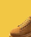 Shoecide Bağcıklı Yüksek Taban Taba Süet Erkek Günlük Ayakkabı 044