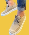Shoecide Bağcıklı Yüksek Taban Vizon Süet Erkek Günlük Ayakkabı T12