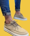 Shoecide Bağcıklı Yüksek Taban Vizon Süet Erkek Günlük Ayakkabı T12