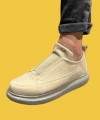 Shoecide Bağcıksız Lastikli Rahat Yüksek Taban Vizon Süet Erkek Sneakers Ayakkabı 911