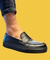 Shoecide Bağcıksız Rahat Taban Siyah Erkek Günlük Klasik Ayakkabı 400 (siyah Taban)