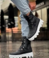 Shoecide Erkek Spor Bot B14 Siyah (beyaz Taban)