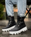 Shoecide Erkek Spor Bot B14 Siyah (beyaz Taban)