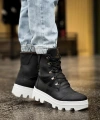 Shoecide Erkek Spor Bot B14 Siyah (beyaz Taban)