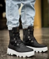 Shoecide Erkek Spor Bot B14 Siyah (beyaz Taban)