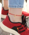 Shoecide Gold Metal Aksesuarlı Kırmızı Boncuk Detaylı Halhal