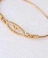 Shoecide Gold Metal Çelik Figürlü Erkek Kelepçe Bileklik