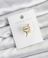 Shoecide Gold Renk Pirinç Diken Model Kıkırdak Earcuff Küpe
