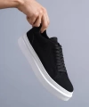 Shoecide Günlük Ayakkabı 421 Siyah Süet (beyaz Taban)