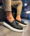 Shoecide Günlük Spor Klasik Ayakkabı 818 Siyah (beyaz Taban)