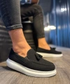 Shoecide Günlük Spor Klasik Ayakkabı 818 Siyah Süet (beyaz Taban)