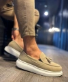 Shoecide Günlük Spor Klasik Ayakkabı 818 Vizon Süet