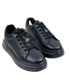 Shoecide Kadın Eryl Siyahaltın Bağcıklı Günlük Spor Ayakkabı Sneaker 3 Cm Sp110