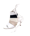 Shoecide Kadın Gebb Beyaz İnce Topuklu Kapalı Ayakkabı 8 Cm 106