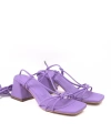 Shoecide Kadın Lila Moys İpli Alçak Topuk Sandalet