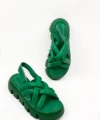 Shoecide Kadın Penn Yeşil Yüksek Taban Biyeli Sandalet