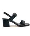 Shoecide Kadın Sony Siyah Renkli Toka Detaylı Sandalettopuklu Ayakkabı